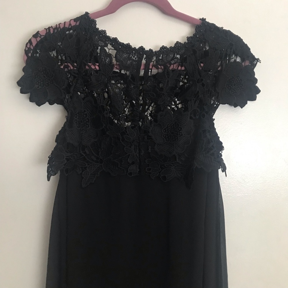Black formal knee length dress